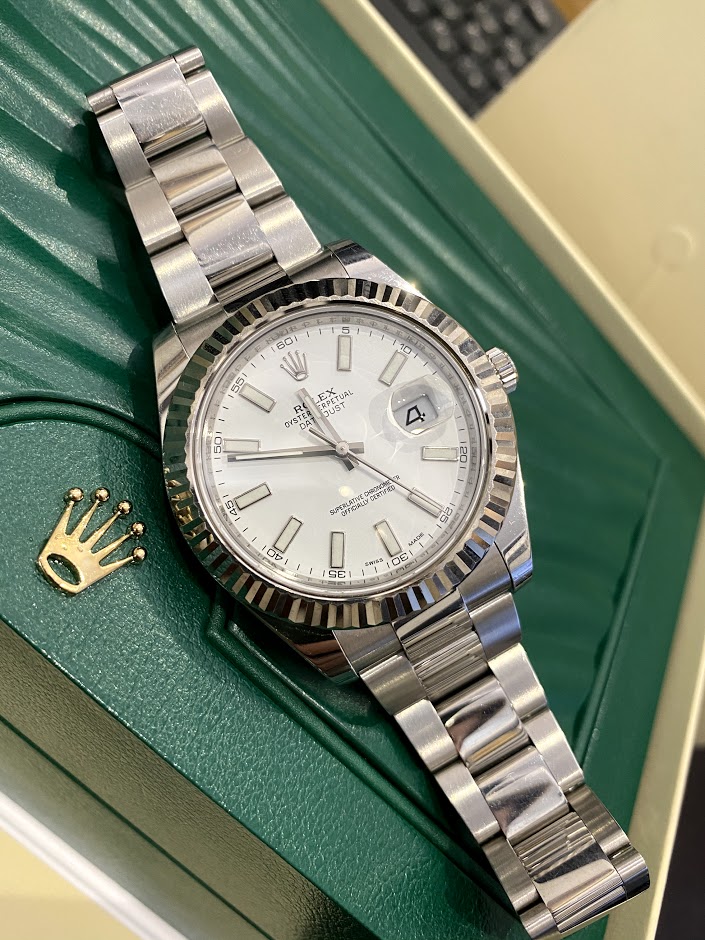 Datejust II 41mm Steel and White Gold 116334 White #1
