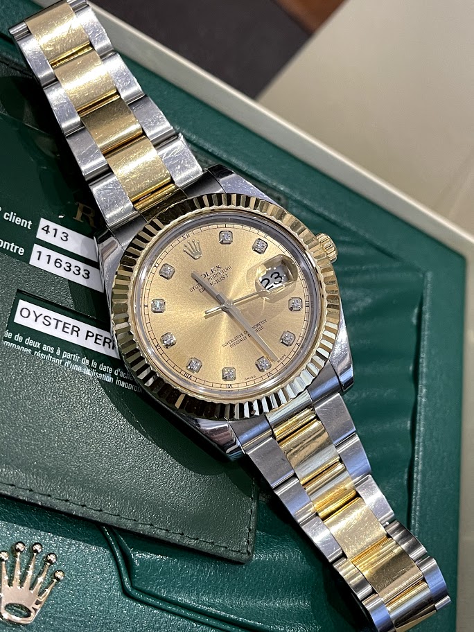 Швейцарские часы Rolex Datejust II 41mm Steel and Yellow Gold 116333 #1