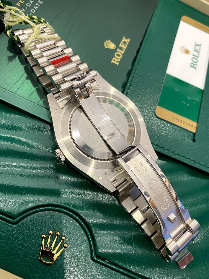 Швейцарские часы Rolex Day-Date II 41mm Platinum 218206-IceBlue #2