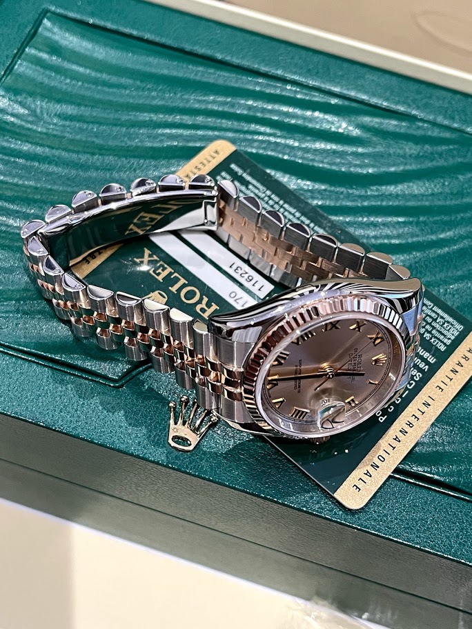 Швейцарские часы Rolex Datejust 36 MM STEEL AND EVEROSE GOLD  116231 #4
