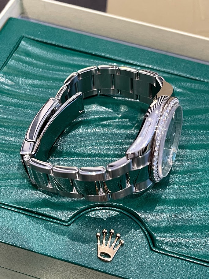 Швейцарские часы Rolex Datejust 36mm steel, white gold and diamonds 116244-0038 #4