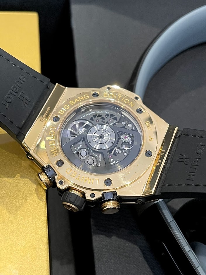 Швейцарские часы Hublot Big Bang Unico 45 mm Yellow Gold Usain Bolt 411.VS.1189.VR.USB16 #2