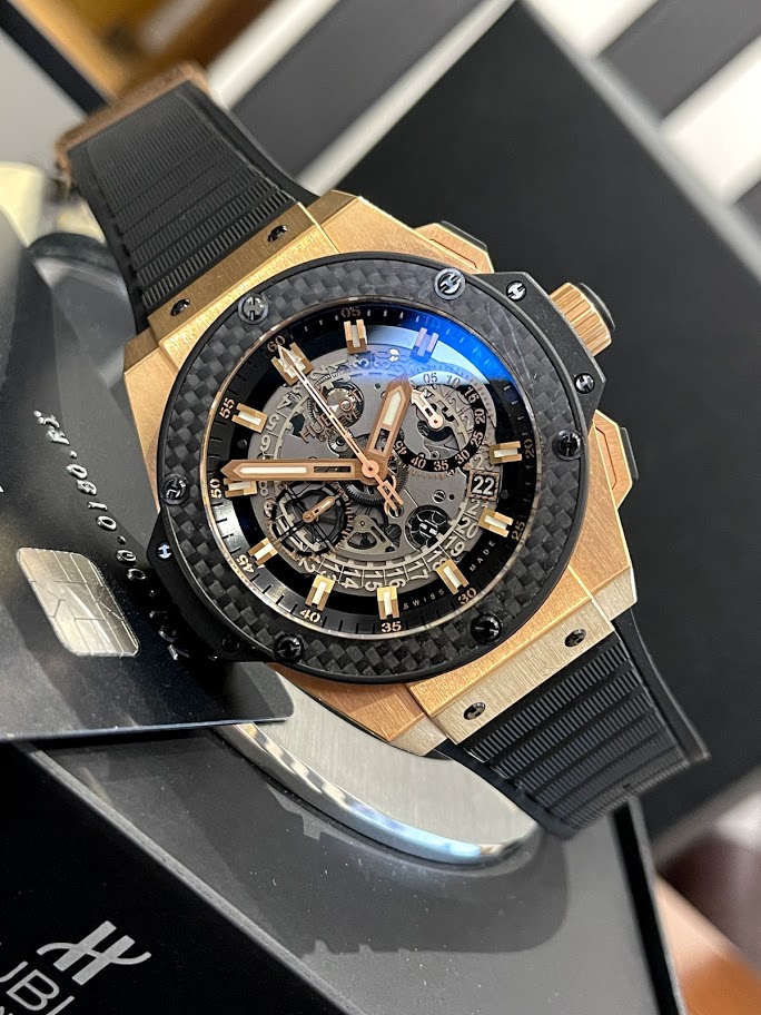 Швейцарские часы Hublot Big Bang King Power 48 mm Unico King Gold Carbon 701.OQ.0180.RX #1