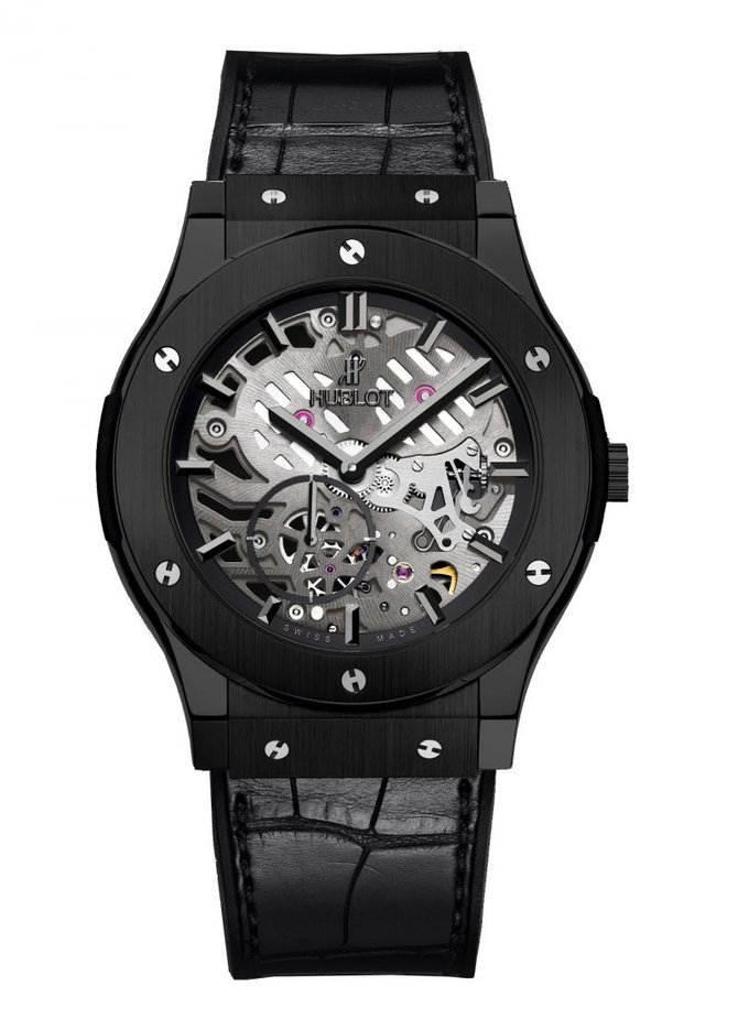 Швейцарские часы Hublot Ultra-Thin Skeleton All Black 515.CM.0140.LR #1
