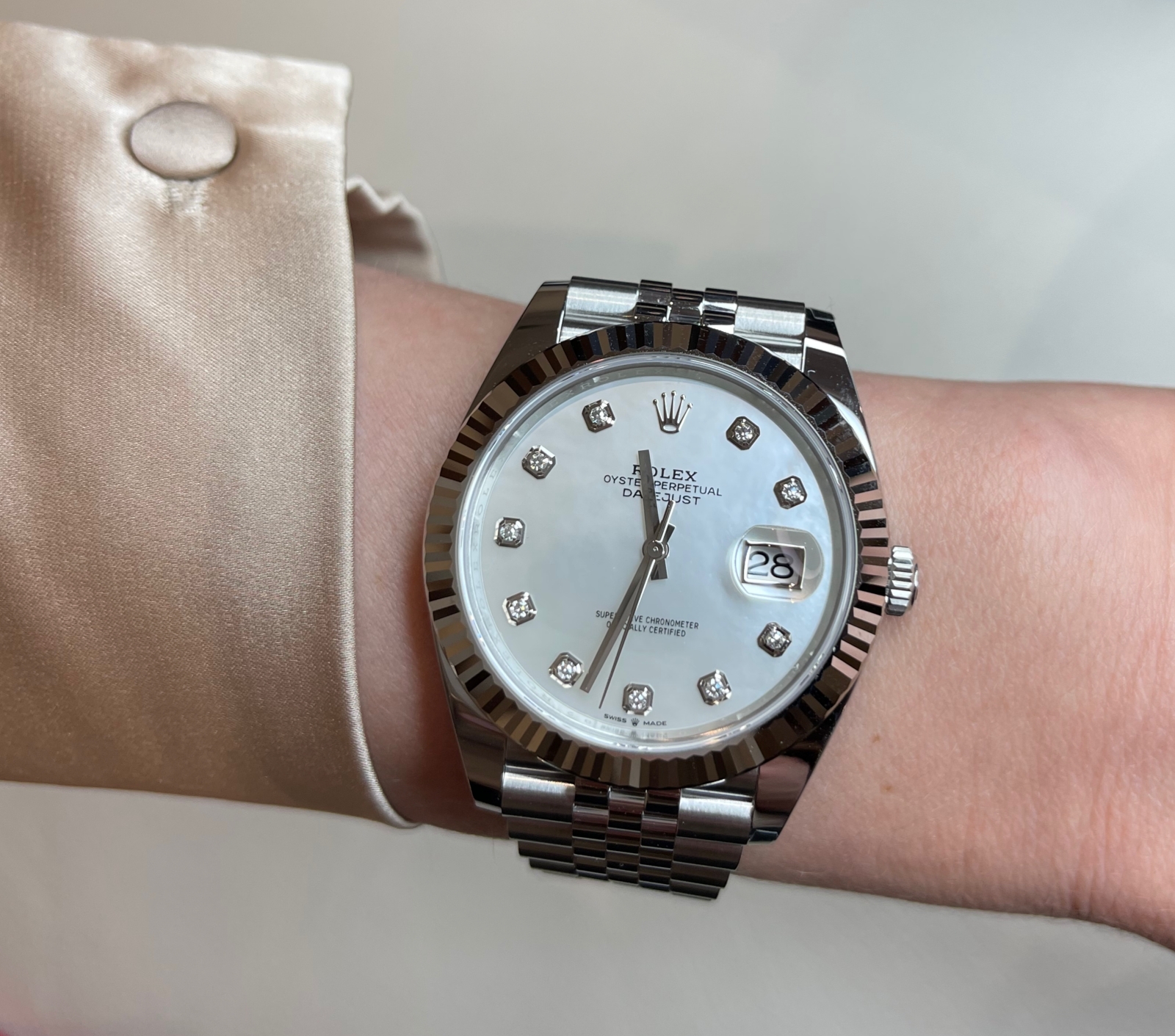 Швейцарские часы Rolex Datejust 41mm Steel and White Gold 126334-0020 #2