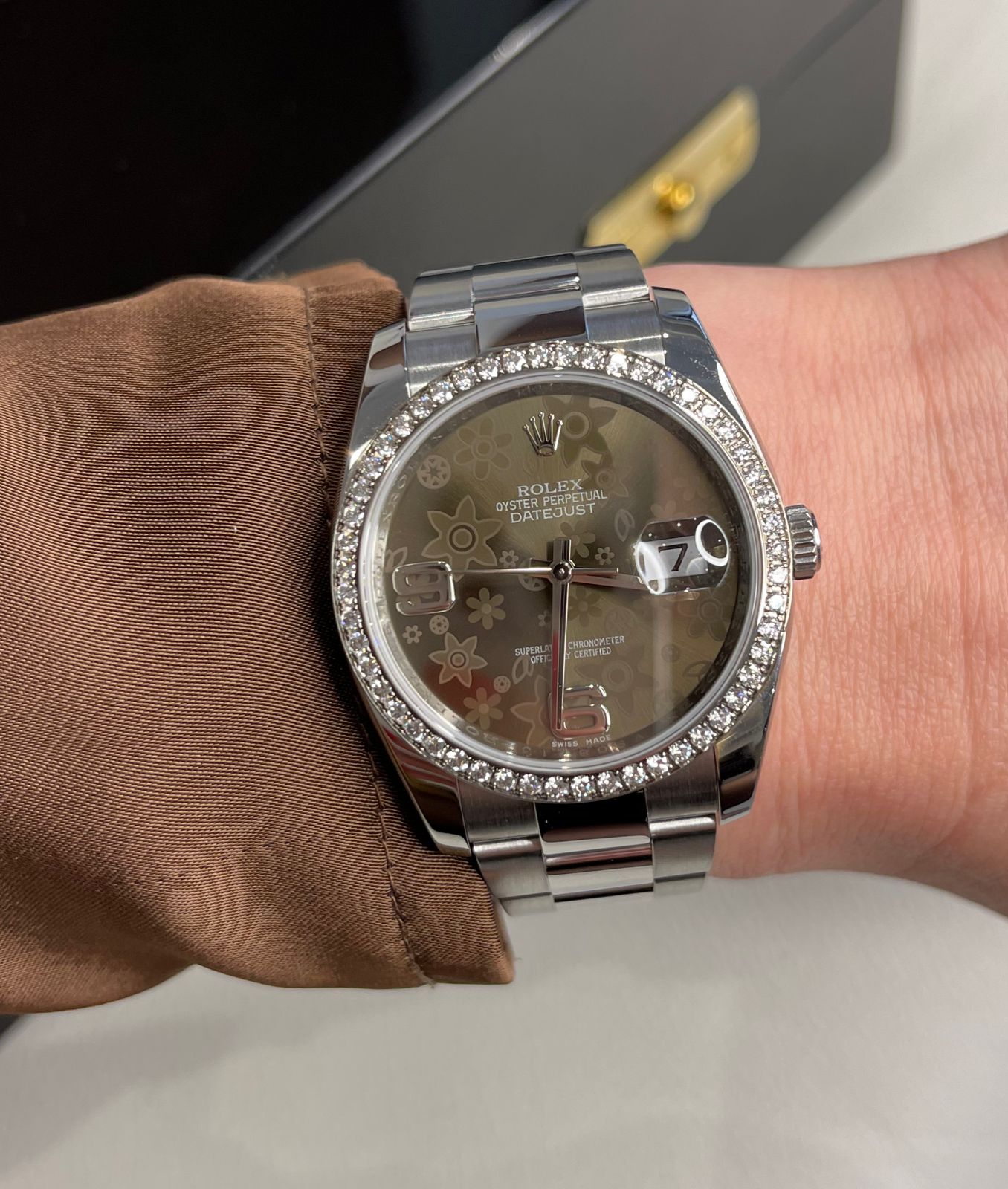 Швейцарские часы Rolex Datejust 36 mm, Oystersteel, white gold and diamonds 116244-0006 #5
