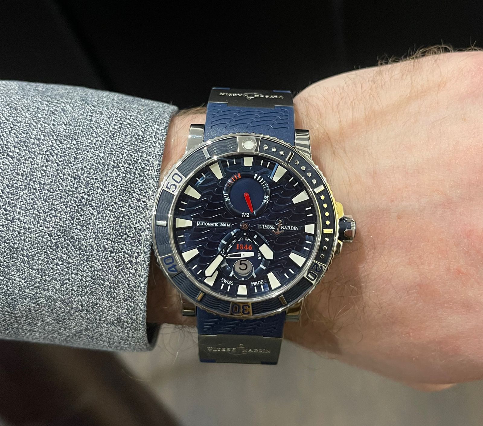 Швейцарские часы Ulysse Nardin Diver Maxi Marine Titanium 263-90-3/93 #3