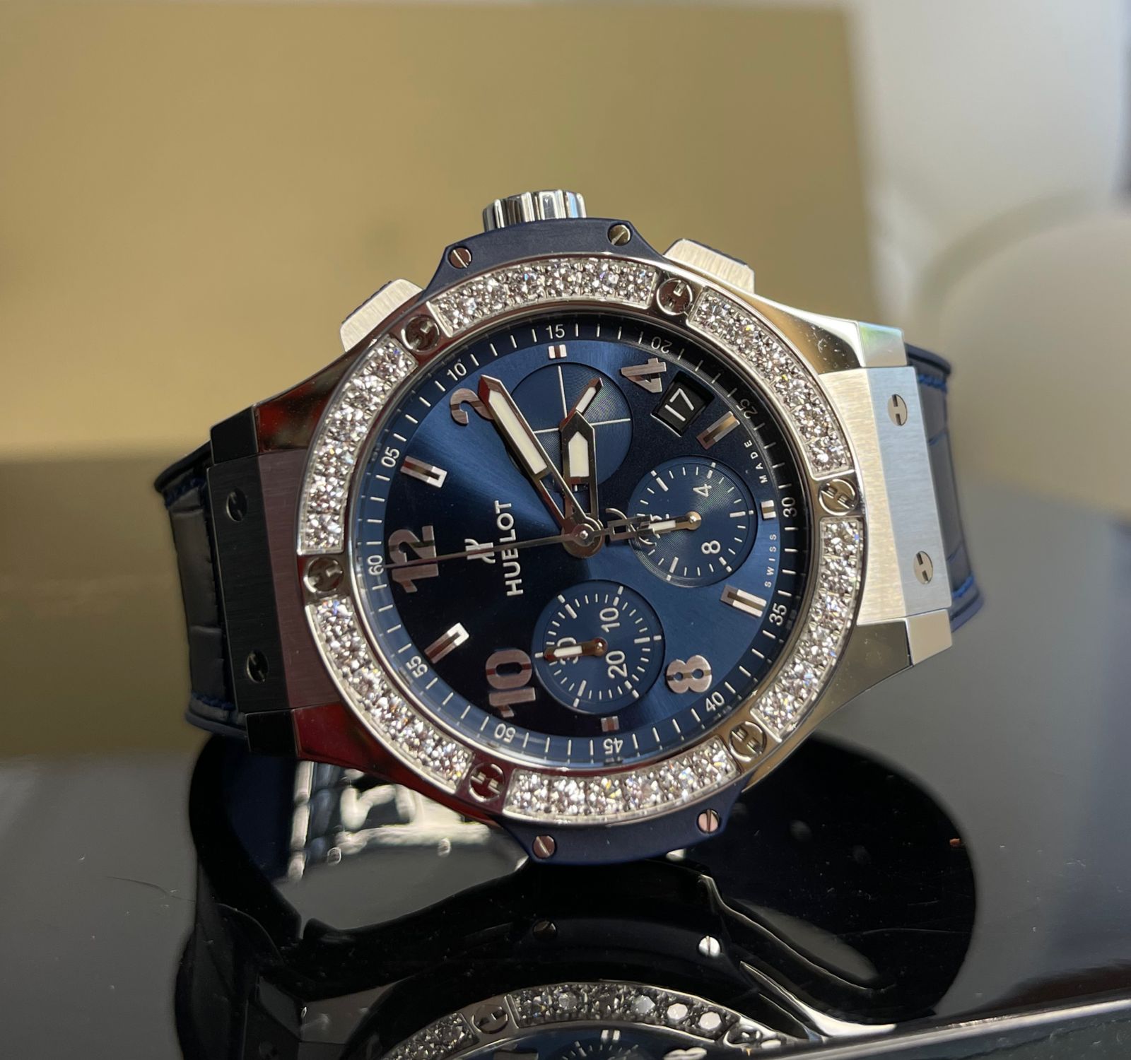 Швейцарские часы Hublot Big Bang Steel Blue Diamonds 41mm 341.SX.7170.LR.1204 #2