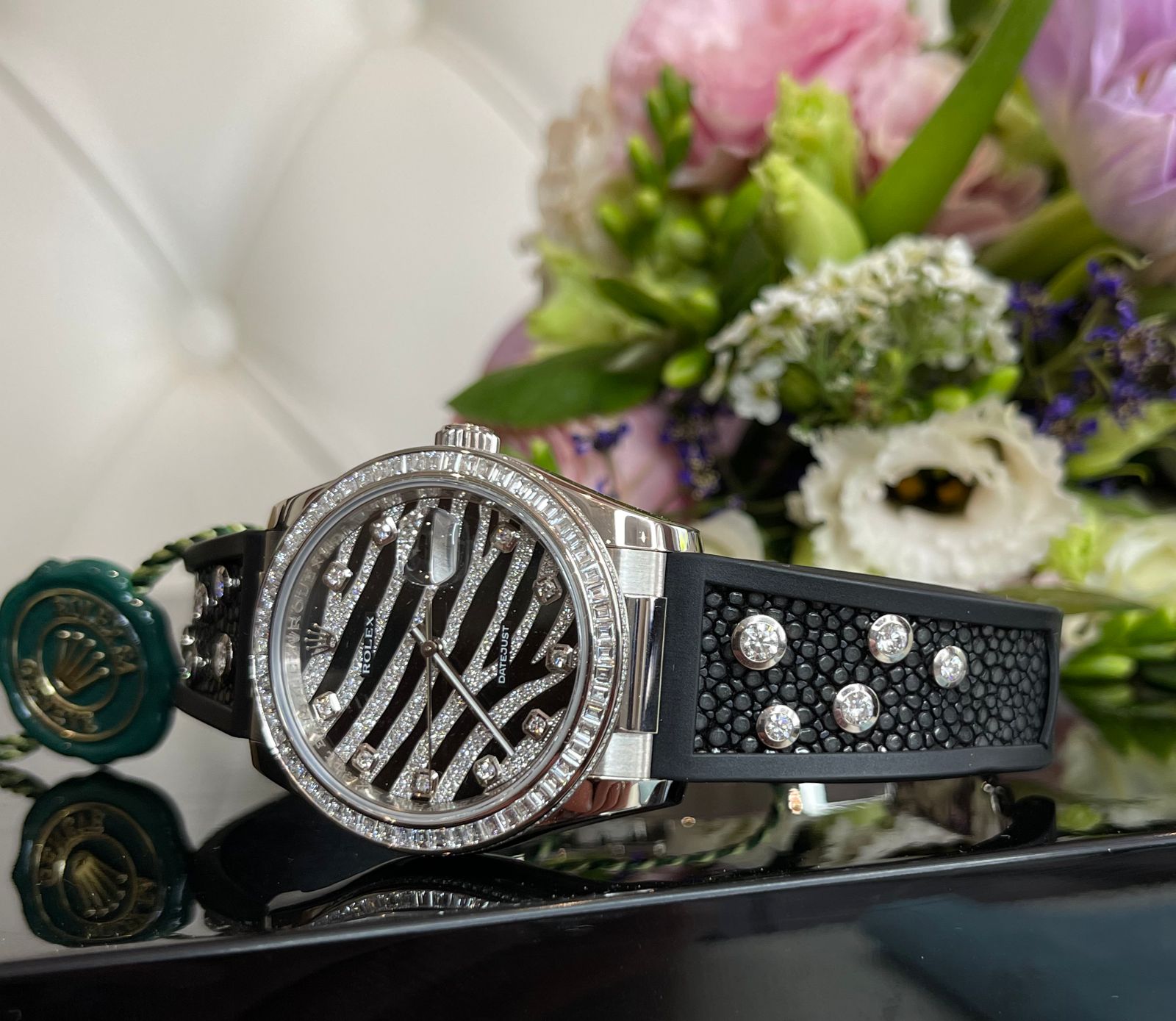 Швейцарские часы Rolex Royal Black 36mm White Gold 116189BBR #5