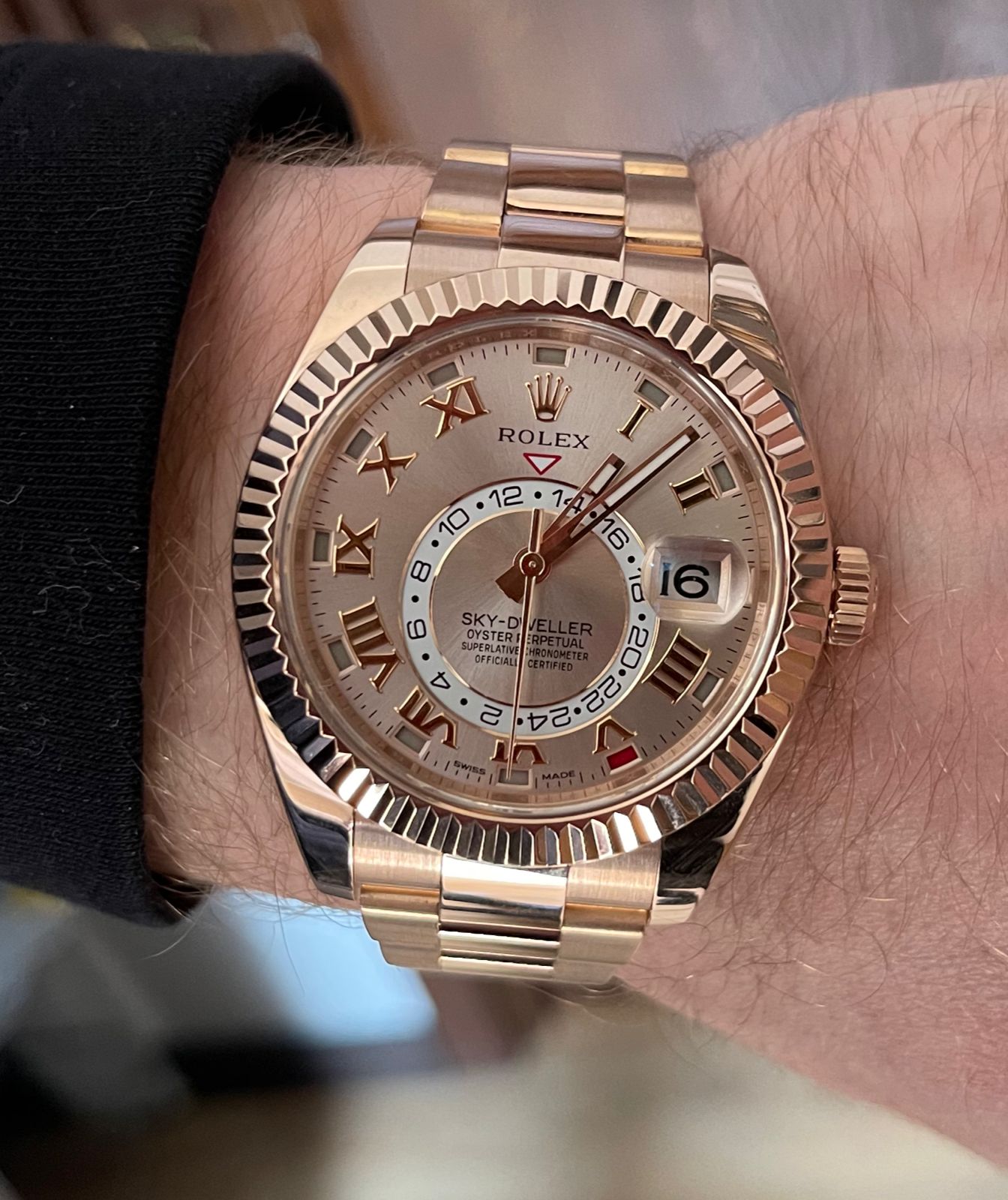 Швейцарские часы Rolex Sky-Dweller 42mm Everose Gold 326935-0004 #4