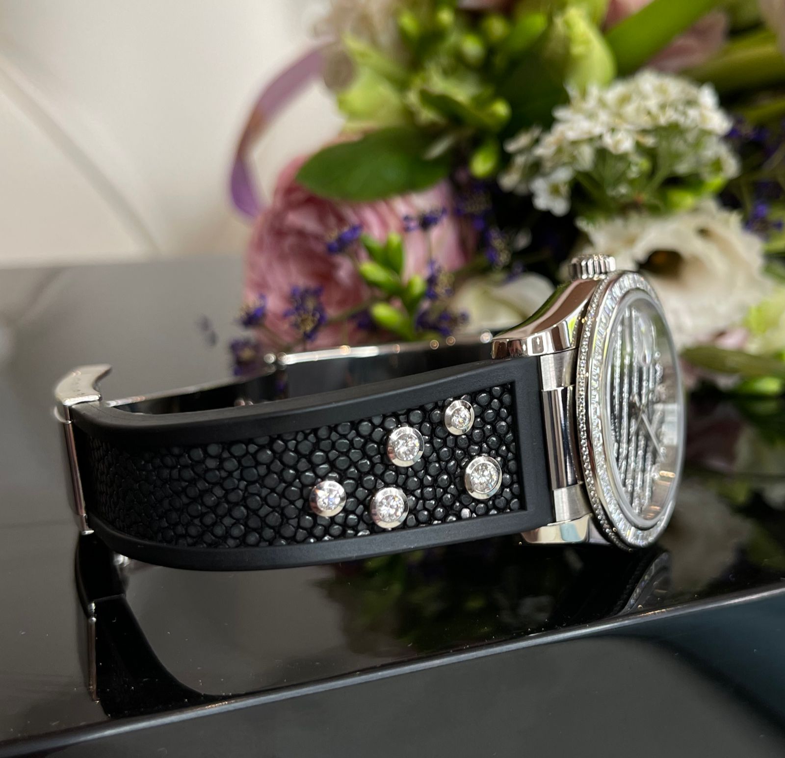Швейцарские часы Rolex Royal Black 36mm White Gold 116189BBR #6
