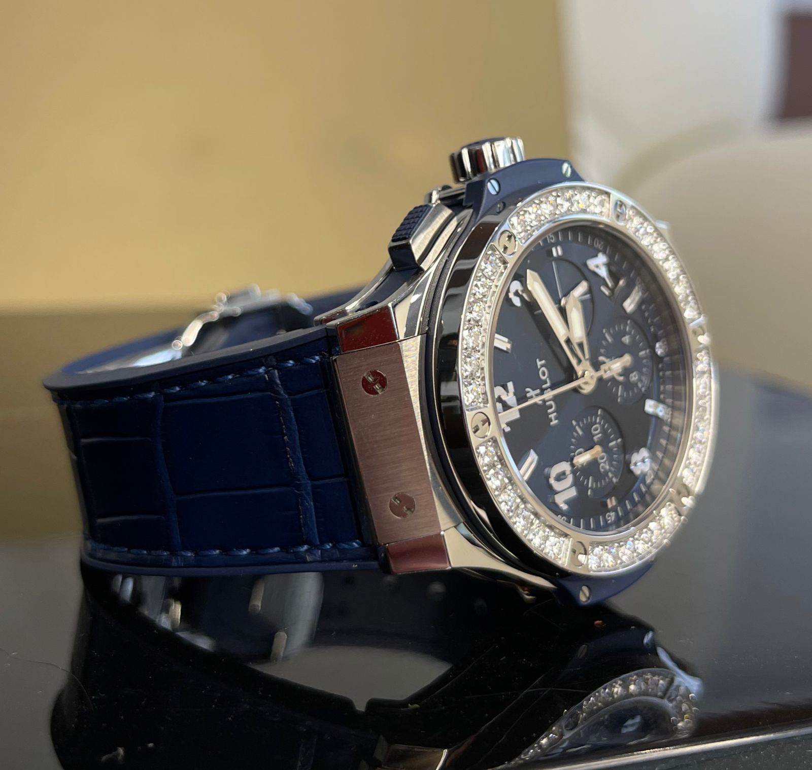 Швейцарские часы Hublot Big Bang Steel Blue Diamonds 41mm 341.SX.7170.LR.1204 #3
