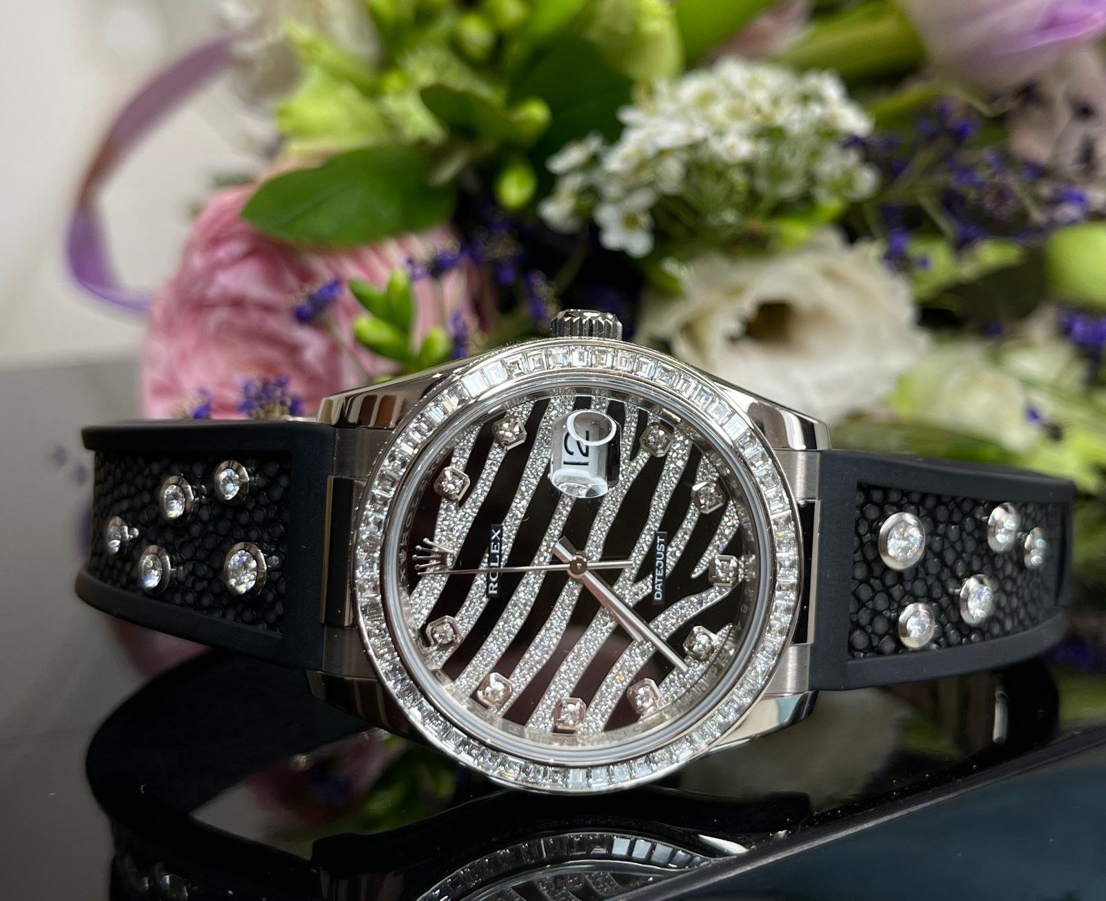 Швейцарские часы Rolex Royal Black 36mm White Gold 116189BBR #3