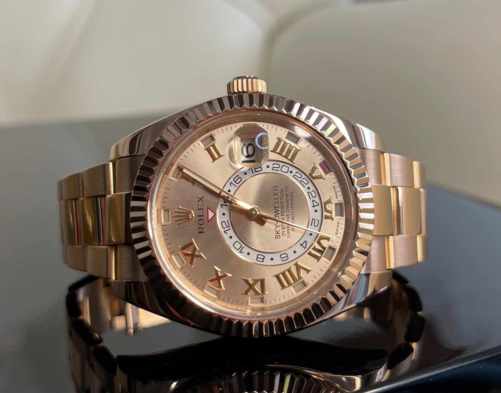 Швейцарские часы Rolex Sky-Dweller 42mm Everose Gold 326935-0004 #8