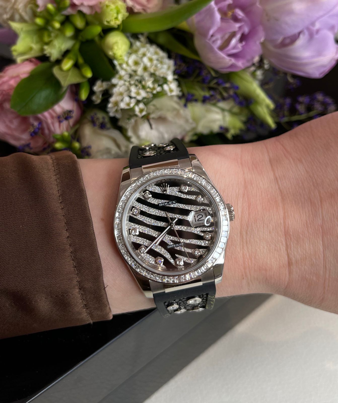 Швейцарские часы Rolex Royal Black 36mm White Gold 116189BBR #8