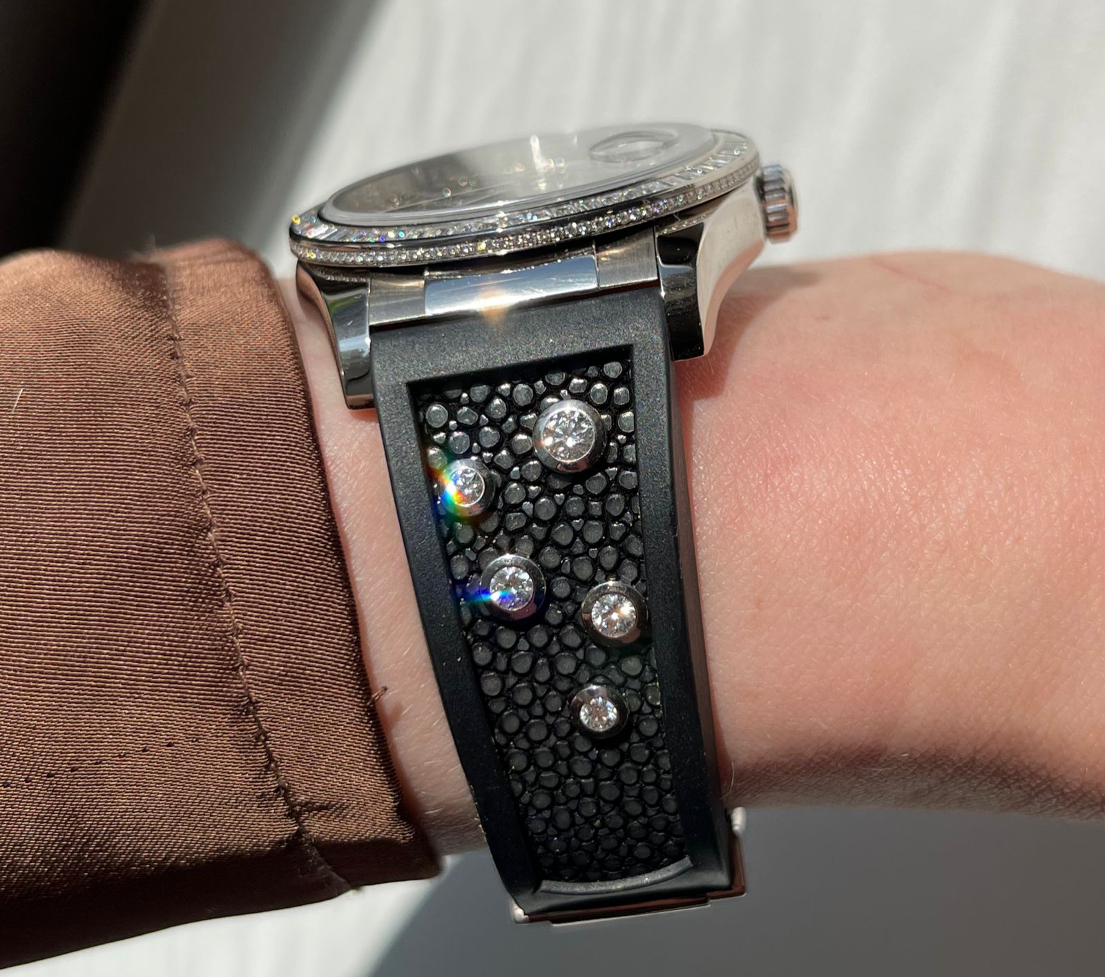 Швейцарские часы Rolex Royal Black 36mm White Gold 116189BBR #10