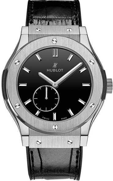 Швейцарские часы Hublot Hublot Ultra-Thin Titanium Black Shiny Dial 515.NX.1270.LR #1
