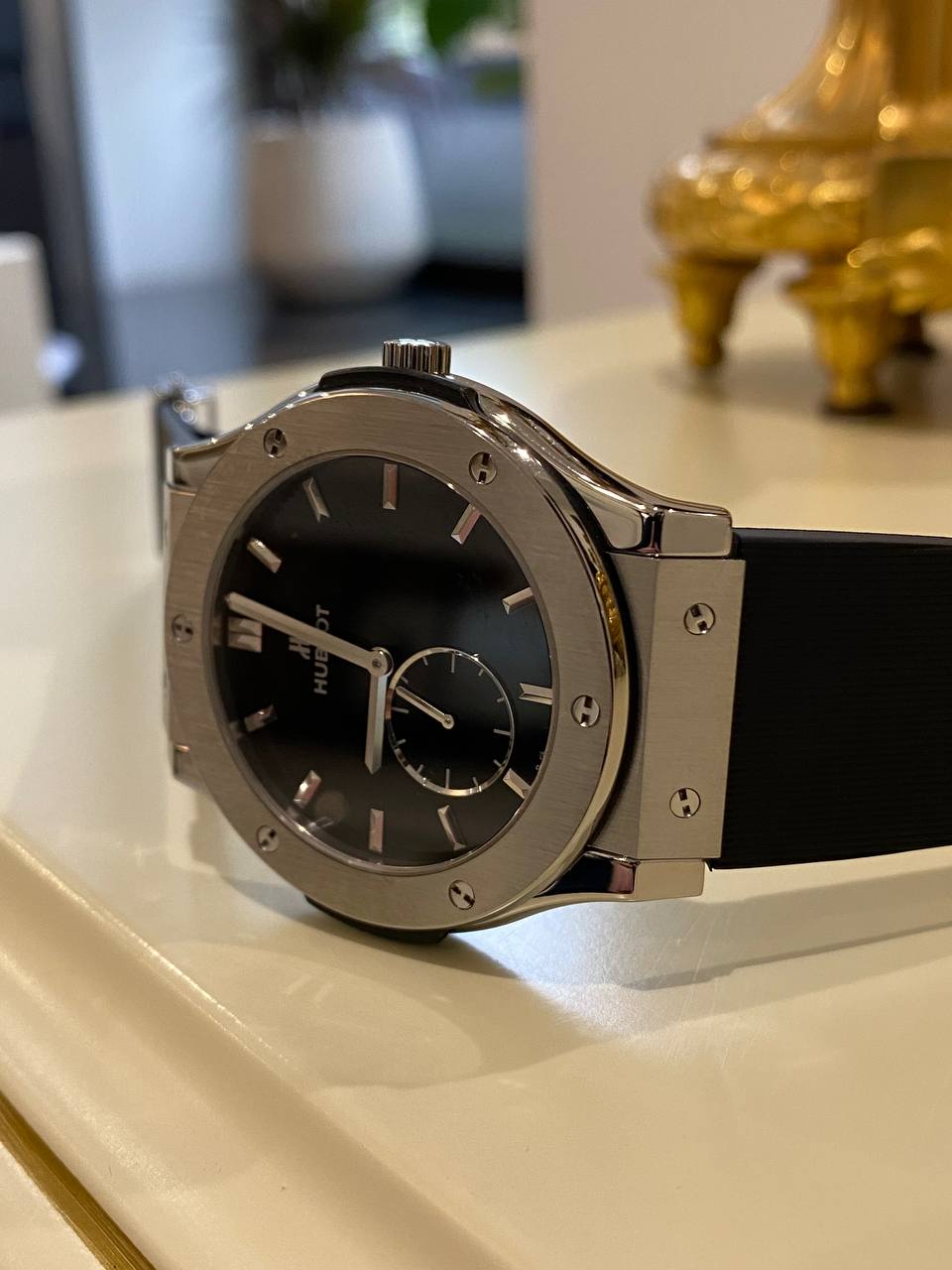Швейцарские часы Hublot Hublot Ultra-Thin Titanium Black Shiny Dial 515.NX.1270.LR #3