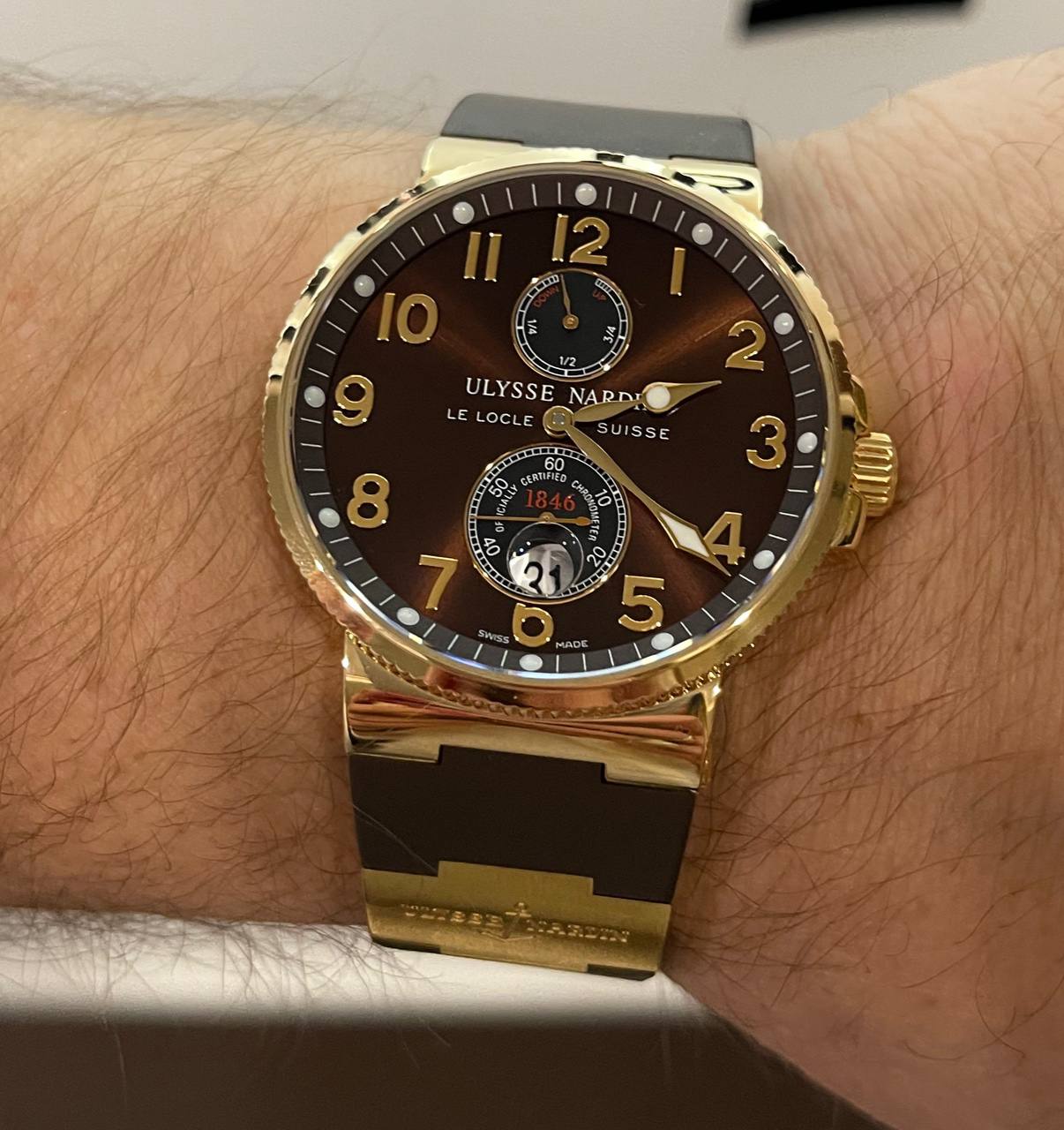 Швейцарские часы Ulysse Nardin UN Maxi Marine Chronometer 41mm 266-66-3/625 #7